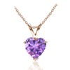 Plata de Ley Chapados en oro rosa imitación Gemstone 7