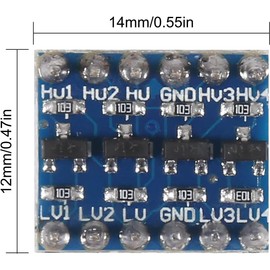6pcs PRE-SOLDERED 4 Channels IIC I2C Logic Level Converter Bi-Directional 3.3V-5V Shifter Module Compatible with Raspberry Pi, and Other Microcontrollers