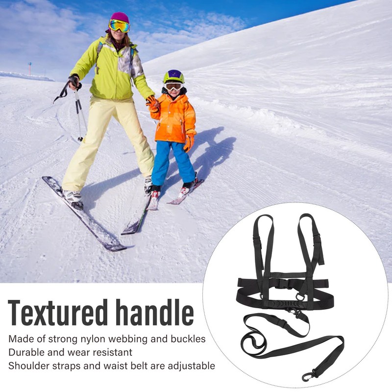 Kids Ski Safety Strap Nylon Plastic Adjustable Ski Training Belt
