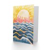 Artery8 Greeting Card New York City Water Skyline Sunset Cityscape