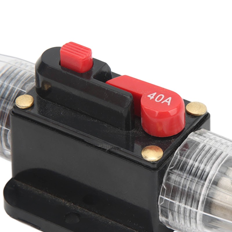 Circuit Breaker Audio Fuse Inline Holder Manual Reset 12V‑48V for
