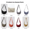 Nylon Crescent Crossbody Bag for Women – Lightweight Slouchy Hobo