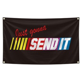Just Gonna Send It Flag Funny Tapestry 3X5 Feet Home Wall Hanging Tapestry Bedroom Living Room Dormitory Party Background Decoration