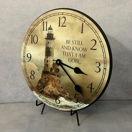 Lighthouse 2 Wall Clock | Ultra Quiet Quartz Mechanism | Hand Made in USA Beautiful Crisp Lasting Color | Comes in 8 Sizes | 24-Inch