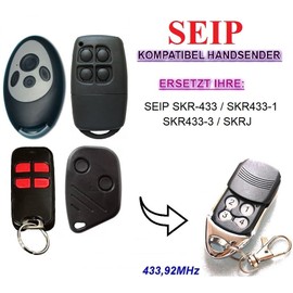 SEIP SKR433 / SKR433-1 / SKR433-3 / SKRJ433 Compatible Hand Transmitter Replacement Remote Control 433.92 MHz Rolling Code