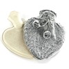 Heart Shaped Hot Water Bottle & Plush Cover 800ml Grey