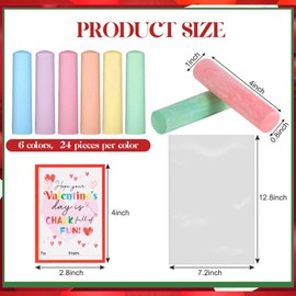 SAIWEILAI ONLINE 192pcs/24pack Valentine Chalk Set Valentines Day Gift For Kids Valentines Day Cards for Classroom Valentine Party Favors Gift Stuffer Fillers valentines classroom favors