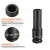 sourcing map 2Pcs 12-Point Deep Impact Socket 1/2 Inch Drive