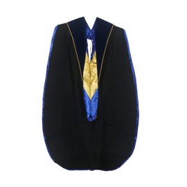Ariro Graduation Doctoral Hood Unisex PhD Academic Hood, Blue Royal Gold, Large