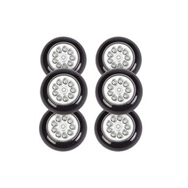 LIGHT IT! by Fulcrum, 9-LED Anywhere Wireless Mini Stick On Touch Light, Black, 6-Pack