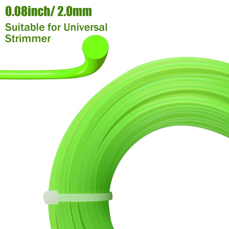 PLULON 2 Rolls Strimmer Wire 2.0mm x 20m Round Strimmer