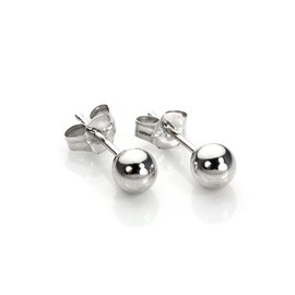 9ct White Gold 4mm Ball Stud
