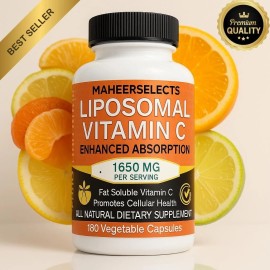 Vitamin C Liposomal 1650mg 180 Count | Powerful Immunity & Skin Support , Boost