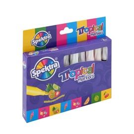 Spektra Tropical Scented Markers – Set of 10 Vibrant Colors with Fruity Scents – Non-Toxic, Perfect for Drawing, Decorating, DIY Crafts & Creative Projects