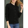 B BIMOZI Women Thick Button Down Cardigan Sweaters Crew Neck