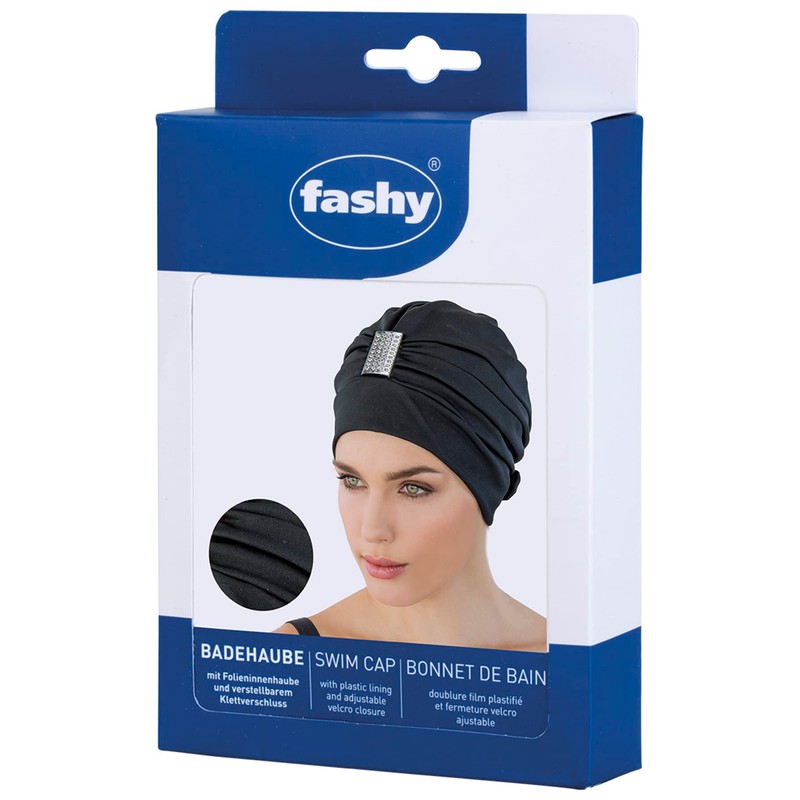 Fashy Women's Exclusive Swim Cap with strass Accessoire - Black,
