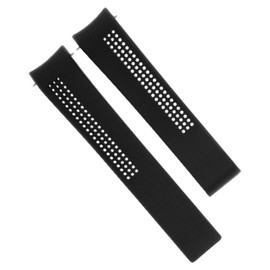 Ewatchparts 20mm Rubber Watch Band Strap Compatible With Tag Heuer Grand Carrera Spring Bar Remover Black