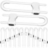 10 Pcs Sliding Cabinet Latches, U Shaped Cabinet Door Locks,