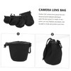 IWOWHERO 4pcs Camera Lens Storage Bag Neoprene Lens Cover Pouch