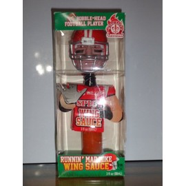 Louisiana Hot Sauce Bobble Head Runnin Mad Mike Wing NIB Hot Sauce 3 Fl Oz