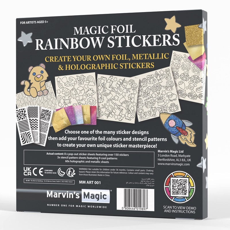 Marvin's Magic - Magic Foil Rainbow Stickers - Foil, Metallic