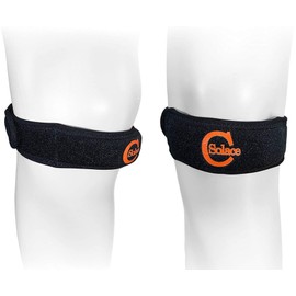 Solace Care PATELLA KNEE STRAP SUPPORT (PAIR OFFER) – Adjustable Jumper / Runner Knee Strap Brace - Patella Tracking Wrap - Tendonitis Strap, Irritated Kneecap - For Training & Sports Activities
