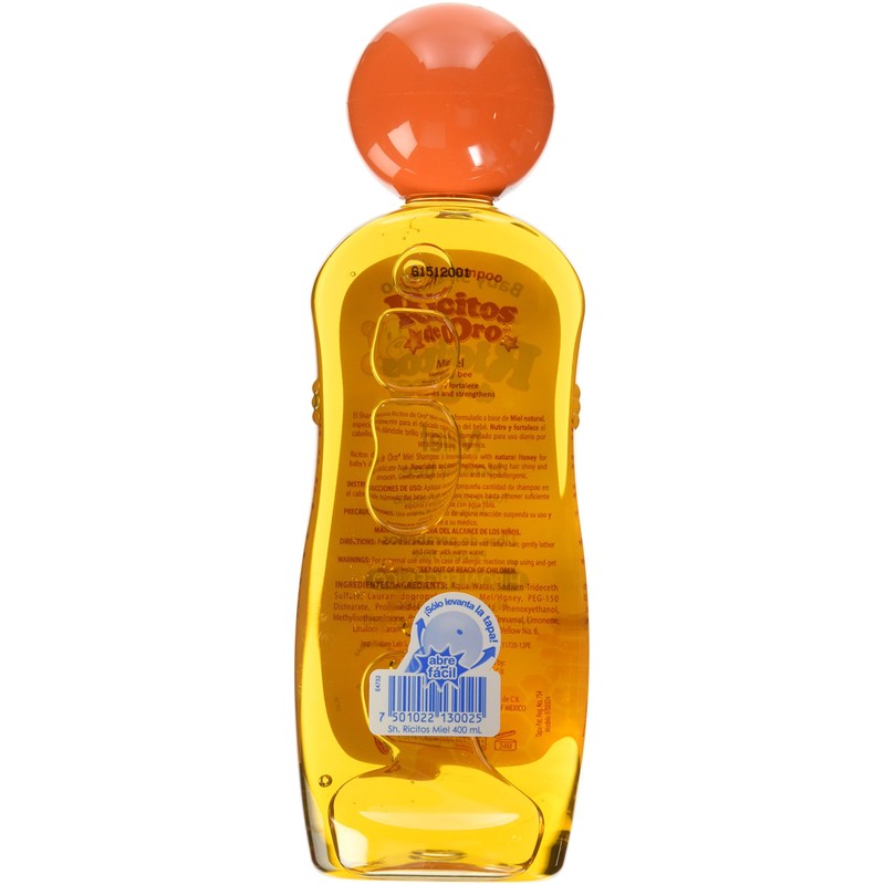 Ricitos de Oro Shampoo Miel y Argán, 400 Ml