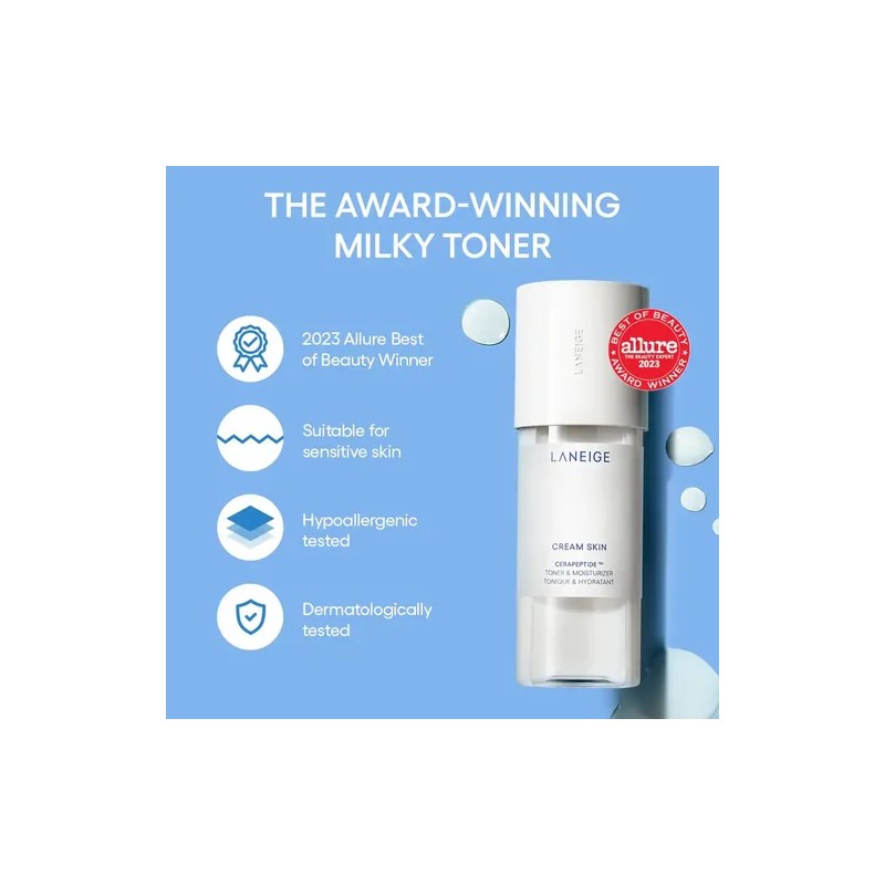 Tónico Laneige Cream Skin 170 Ml Ceramidas Y Péptidos