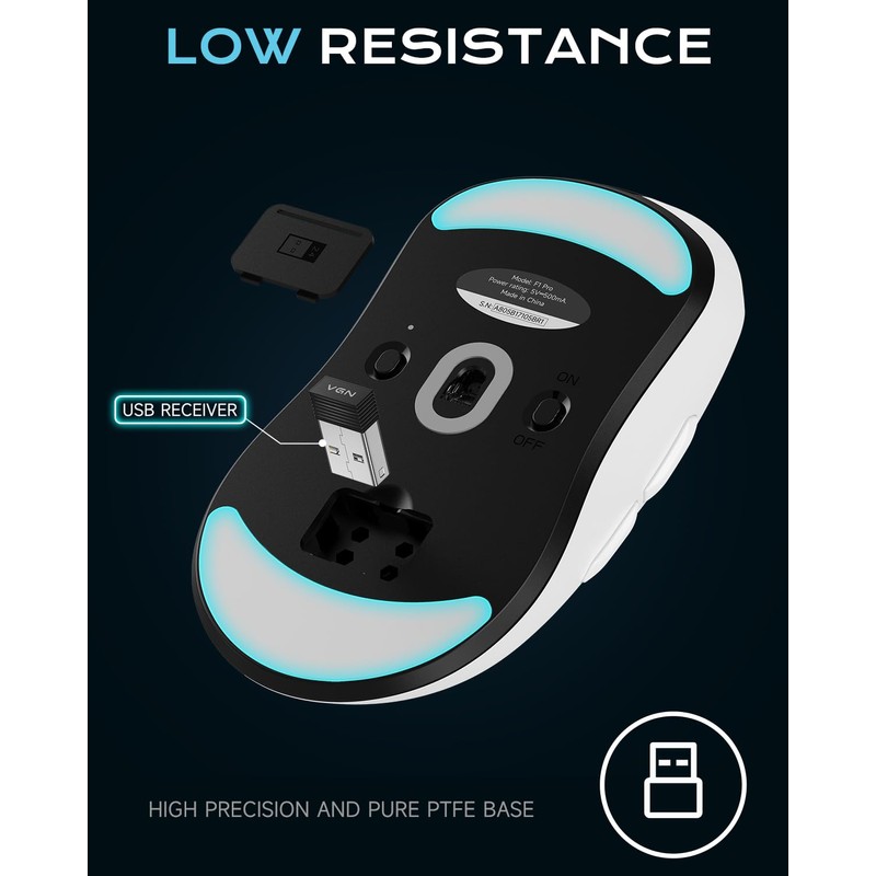 VGN Dragonfly F1 Pro Wireless Gaming Mouse, 49g Ultra-Lightweight, PAW3395