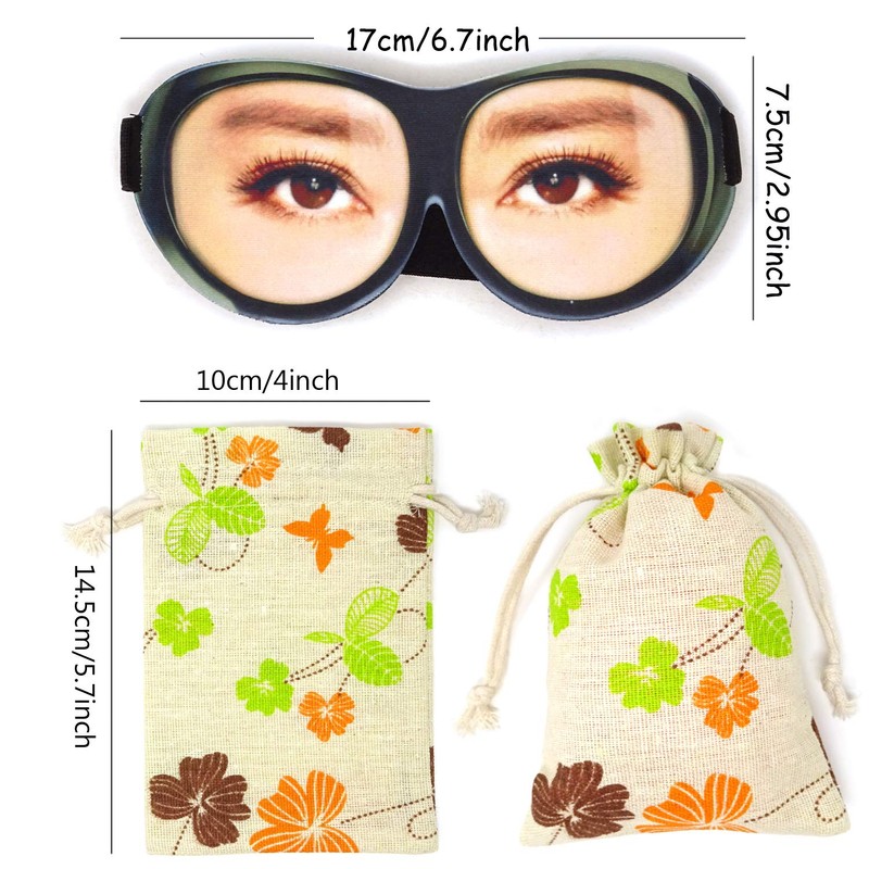 Honbay 3D Funny Eyeshade Soft Sleep Eye Mask with Adjustable