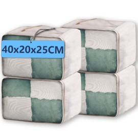 20L Large Packing Cubes 4 PCS, 40x25x20CM Same Size Suitcase Organiser Bags 4-Piece, 20L Travel Bags Organiser 4 Pack (4×20L Beige)