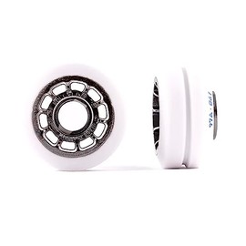 Roll-Line Ice Dance Quad Roller Skate Wheels (Set of 8, 61mm, Hardness Silver/Grey 97A)