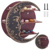 INFUNLY Moon Phrase Crystal Display Stand Wooden Wall-Mounted Moon Shelf