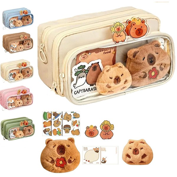 Estuche para lápices de Capibara, Bonito Estuche para Lápices de