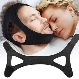 DYALE Adjustable Anti-Snoring Chin Strap for Men & Women - Comfortable & Breathable Design Stops Snoring, Promotes Better Sleep - Effective Nighttime Snoring Relief Solution