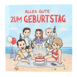 Music Greeting Card - Funny Birthday Card with Colourful Motif - Matching Saying & Inside - Includes Envelope - 17cm x 16.5cm