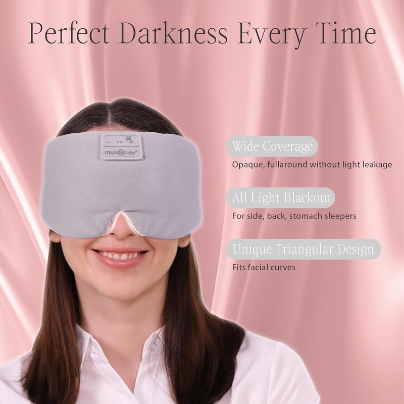 MUSICOZY Sleep Headphones with Bluetooth, Wireless Sleep Headband for Side