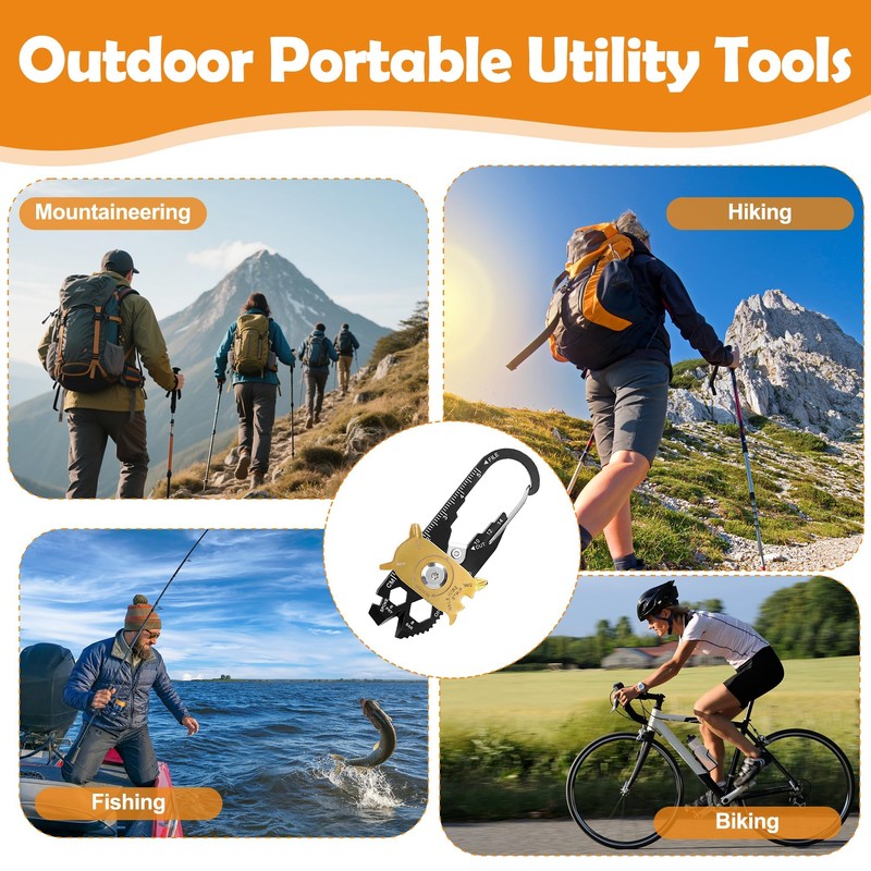 20 in 1 Multifunctional Pocket Tool, Compact Pocket Multi Tool