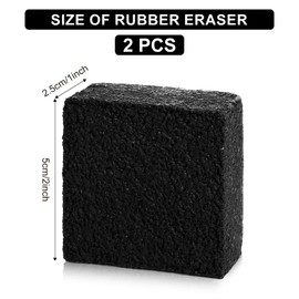 TOYMIS 2pcs Pickleball Paddle Eraser, Pickleball Eraser Carbon Fiber, Pickle Ball Racket Cleaner Accessories Women Men, Rubber Bar Cleaner Dust Remover for Pickleball Residue and Dirt Cleaning(Black)