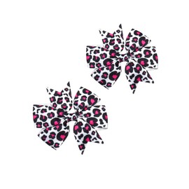 Cheetah Bow Hair Clips Leopard Hair Bow Clips Cheetah Hairclips Leopard Bowknot Pin BBW01 (D0)