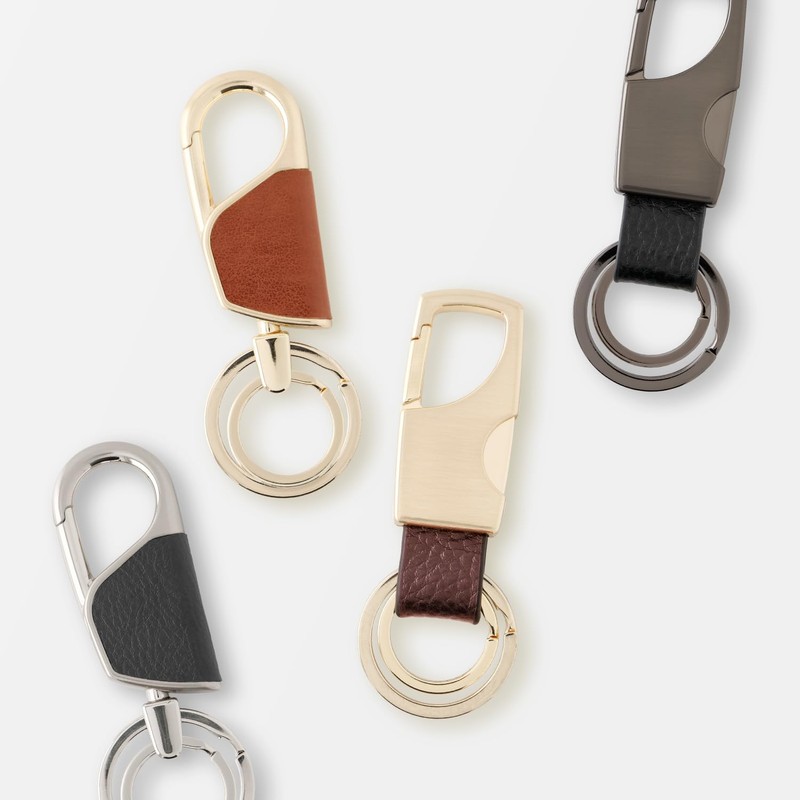 Slip On ZHK-2201 Gold Round Key Ring (Carabiner Key Ring