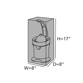 Covermates Keepsakes – Juicer Cover – Dust Protection - Stain Resistant - Washable – Appliance Cover, Black