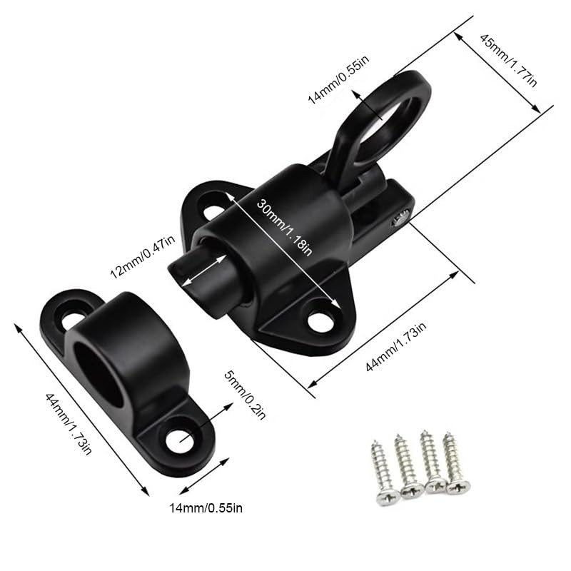 Huyfoig 4PCS Self-Closing Latch - Spring Door Lock - Door