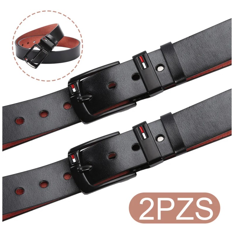 Cryzmitol 2pzs Cintos Hombre Cinturones De Piel Accesorios Para Hombre