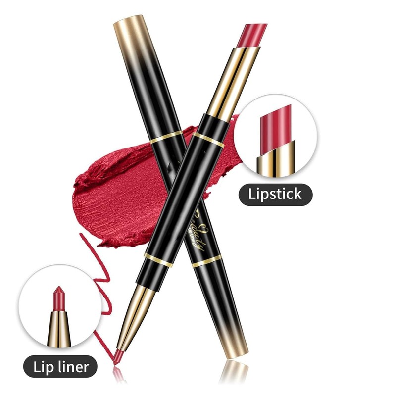 Lápiz Labial Y Delineador de Labios de Doble Punta 2