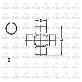 DANA Spicer Set of 2 x Blue Seal Spicer Universal Joints 5-213X Series 1330 Rear Driveshaft
