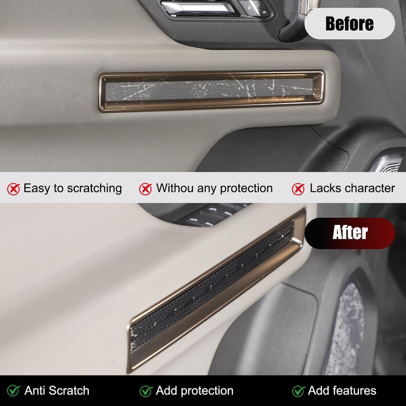 Yinanlutos Inner Door Panel Strip Trim Cover Compatible with Hummer