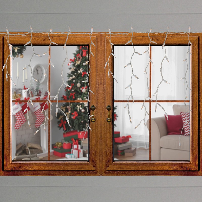 Northlight 300 Count Clear Mini Icicle Christmas Lights - White