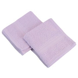 Westward Ho! 2 Pack Face Towels - Super Soft 100% Combed Cotton, 390 GSM, Highly Absorbent & Gentle on Skin, 30cm x 30cm, (Lilac)