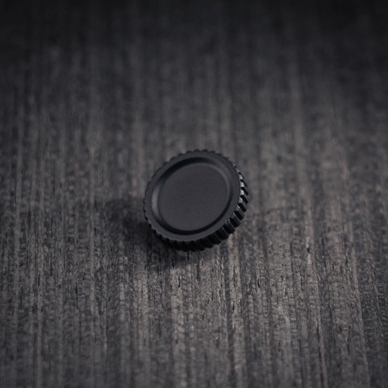 Brass 13mm Threaded Matte Black Knurling Grooved Grip Shutter Button